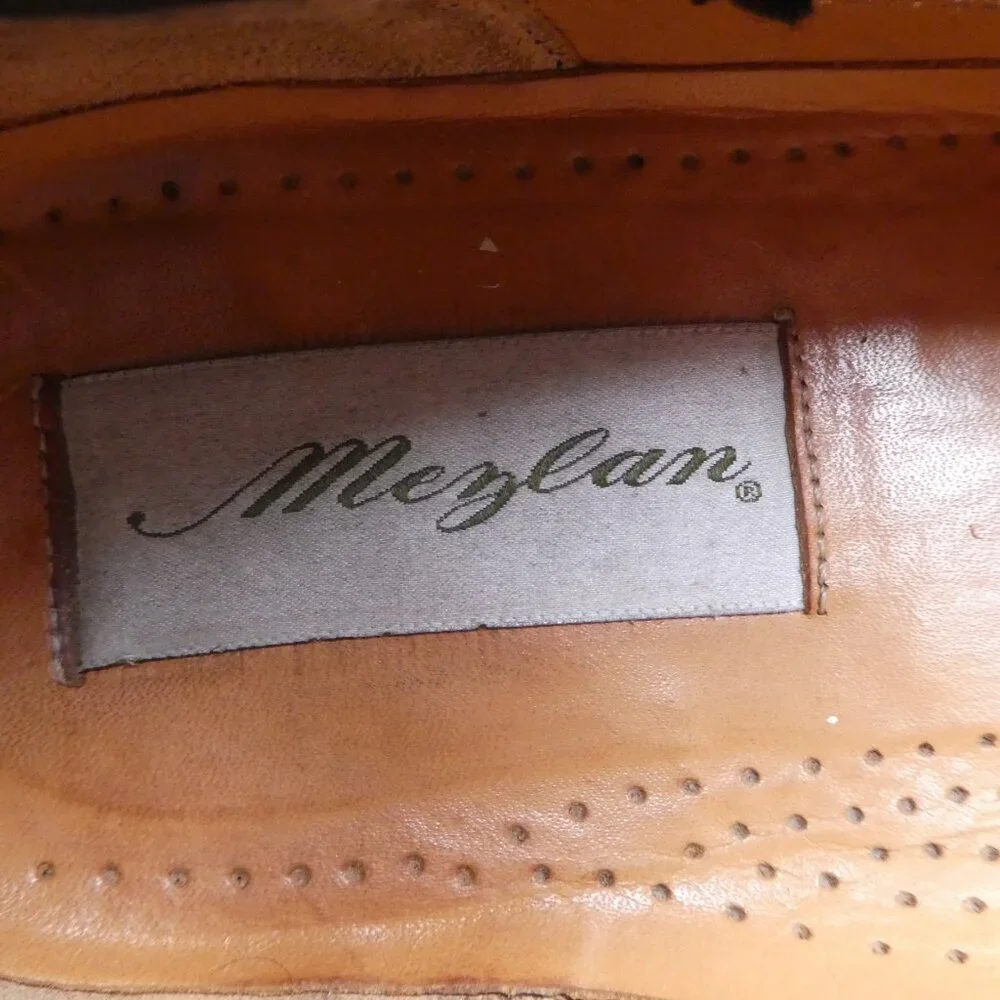 Mezlan‎ Coronado Black Genuine Ostrich Leather Loafers Dress Shoes Mens 13